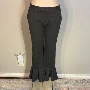 Scotch and Soda Gray Flare Hem Trousers - Charcoal